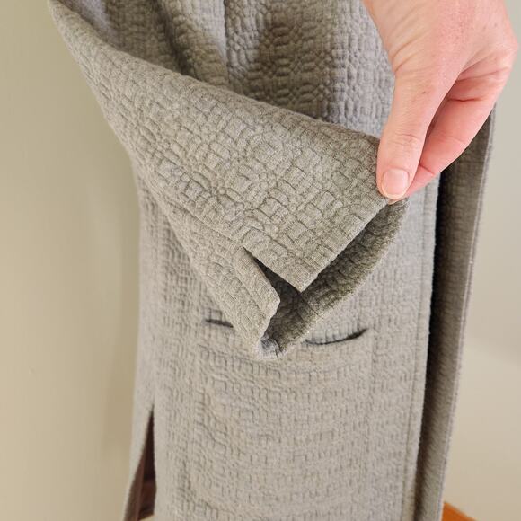 ROZ & ALI Gray Quilted Long Blazer, Size Large - Picture 7 of 13